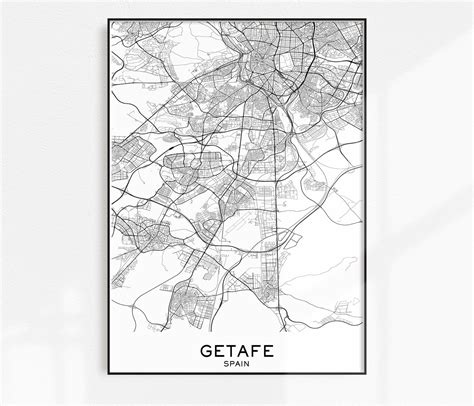 Getafe Map Print City Map Prints Getafe Map City Maps | Etsy