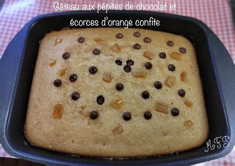 G Teau Aux P Pites De Chocolat Et Corces Dorange Confite Recette