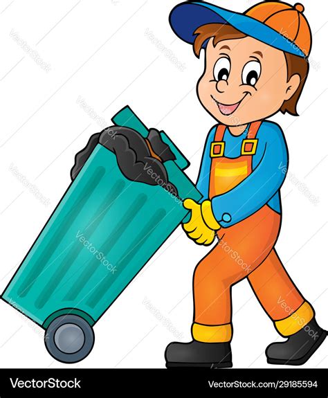 Garbage Collector Theme Image Royalty Free Vector Image