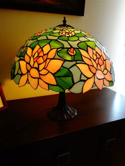 Waterlily Lamp Stained Glass Lamp Tiffany Style Lamp Bedside Lamp Desk