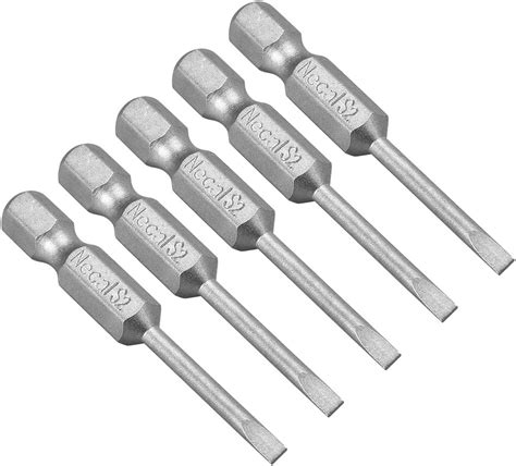 Slotted Screwdriver Bits Set Mm Magnetic Flat Head Slotted Tip