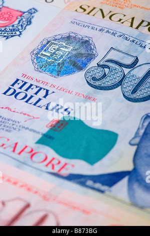 Singapore 50 Fifty Dollar Bank Note Stock Photo - Alamy