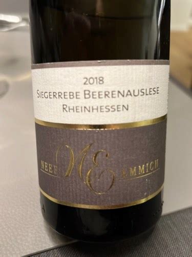 Neef Emmich Siegerrebe Beerenauslese Vivino US