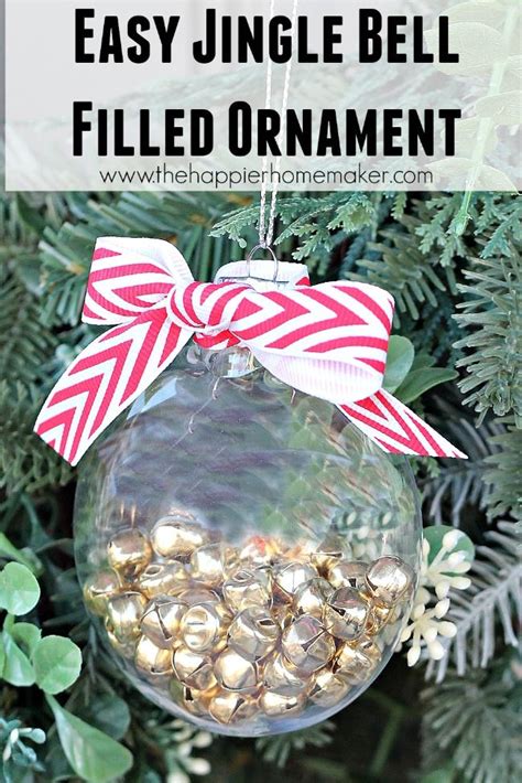 Easy Jingle Bell Ornament The Happier Homemaker Diy Christmas