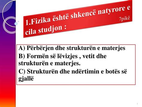 Ppt Fizika Sht Shkenc Natyrore E Cila Studjon Pik