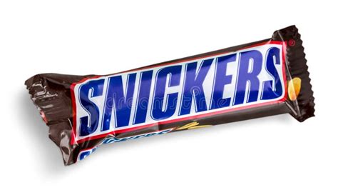 Snickers Chocolate Bar Isolated on White Editorial Photo - Image of ...