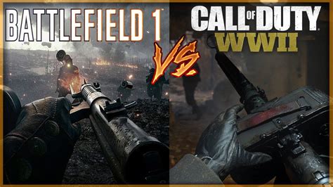 Call Of Duty Wwii Graphics Vs Battlefield 1 Graphics Gameplay Bf1