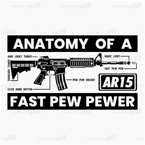 Anatomy Of A Fast Pew Pewer Patriotic Svg