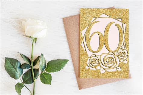 60th Birthday Card Svg