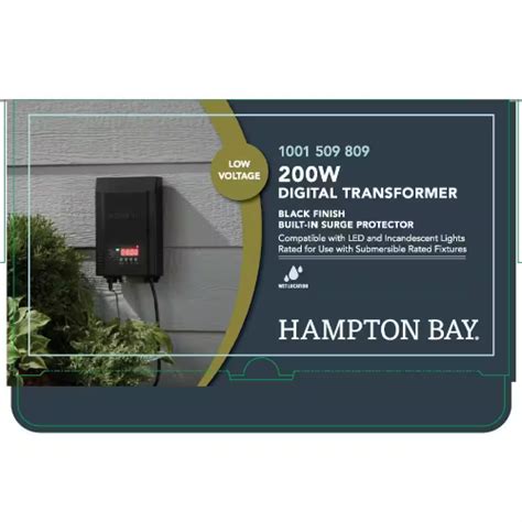 Hampton Bay Low Voltage 200 Watt Landscape Transformer Weather Durable