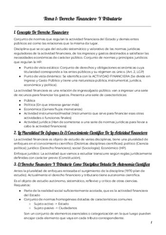 TEMA 1 DERECHO FINANCIERO Y TRIBUTARIO Pdf