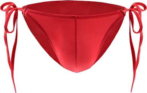 Nvzi Men S Ice Silk Bikini Tie String Thong Briefs Tie Shorts Underwear Walmart