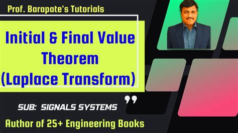 Initial And Final Value Theorem Laplace Transform Youtube