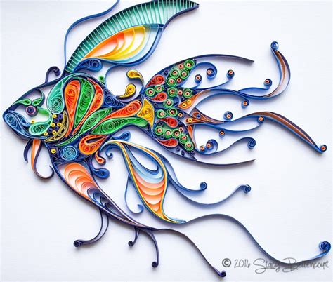 Quilled Fish Original Artwork Quilled Paper Art Quilling