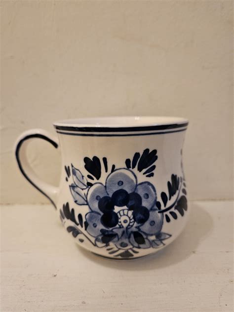 VINTAGE DELFT BLUE HANDPAINTED DUTCH WINDMILL MUG TEA CUP 1984 EBay