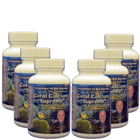 Coral Calcium Supreme 6 90ct Bottles By Robert Barefoot 858442000016