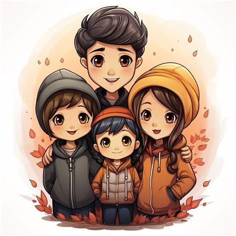 Premium AI Image | family picture illustration