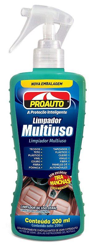 Limpador Multiuso 200 ML Proauto Via lar Utilidades Domésticas