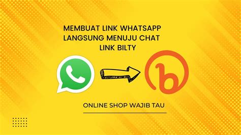 Cara Membuat Link Whatsapp Menuju Chat Langsung Daftar Bitly Ii