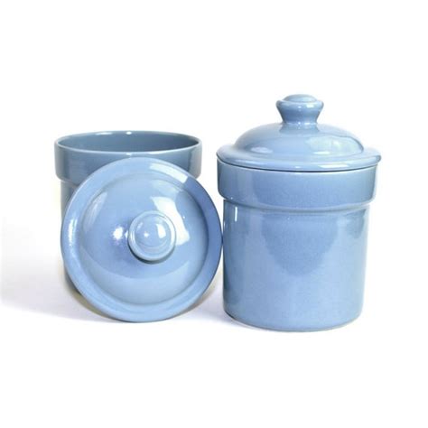 Blue Kitchen Canister Set By Treasure Craft Usa Set Of Etsy Glass