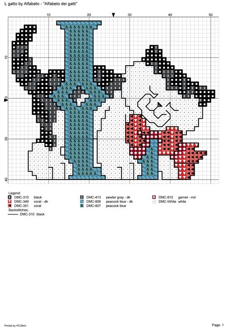 Alfabeto Dei Gatti L Lettere A Punto Croce Motivi Punto Croce