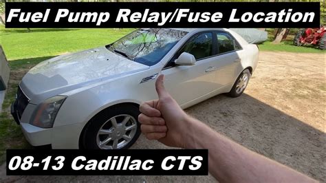 Fuel Pump Relay And Fuse Location Cadillac CTS 2008 2009 2010 2011 2012