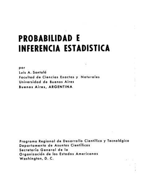 Solution Probabilidad E Inferencia Estadistica Ed Luis A Santalo