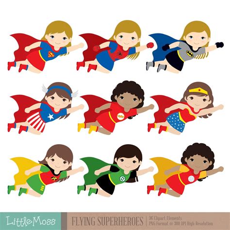 Flying Superhero Clipart Superheroes Kids Clipart Superhero Boy