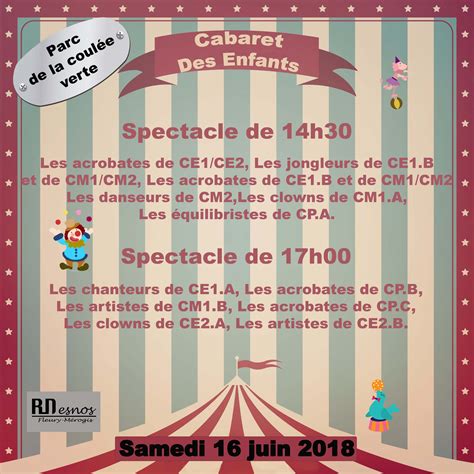 Cabaret Des Enfants Groupe Scolaire R Desnos Fleury