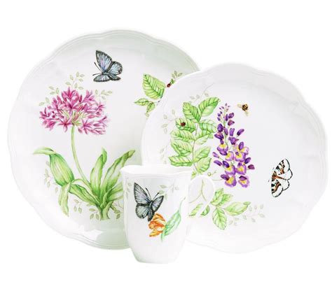 Amazon Lenox Butterfly Meadow 18 Piece Dinnerware Set Service For