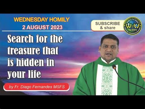 HOMILY 2 AUGUST 2023 17TH WEEK IN ORDINARY TIME I By Fr Diago