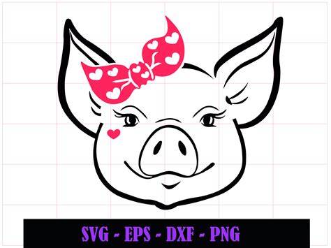 Pig Face Svg Hog Svg Pig Svg Pig Cut File Piglet Face Svg Etsy