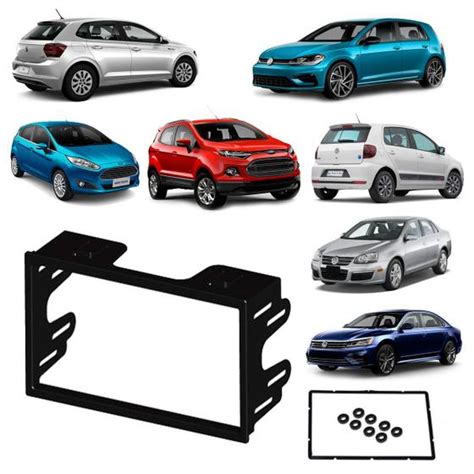 Moldura 2 Din Painel Polo Golf Fox Ecosport Fiesta Bora Fiamon