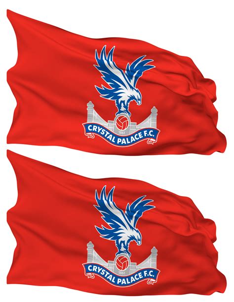 Crystal Palace Football Club Flag Waves Isolated in Plain and Bump ...