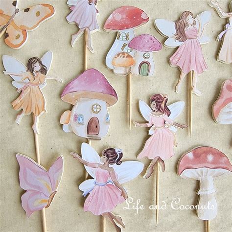 Fairy Cupcake Toppers Faeries Garden Party Fairy Cake Decorations