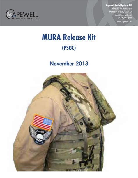 (PDF) MURA Release Kit - Capewell Aerial Systems · 2019-11-27 · MURA Release Kit - User’s Manual ...