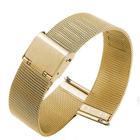 Universal Milanese Quick Release Watch Band Al A De Malha De A O Inoxid