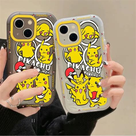 Funda de silicona suave de Pokémon para IPhone carcasa trasera