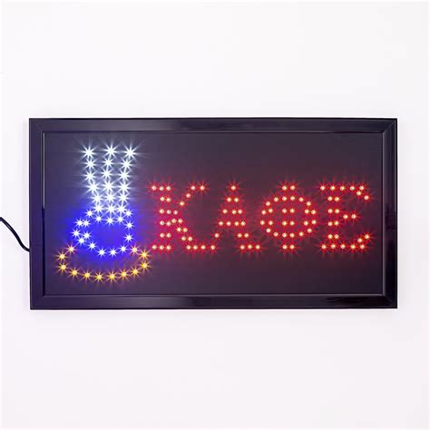 Светодиодная вывеска "Кафе" LED вывеска, светодиодная табличка для ...