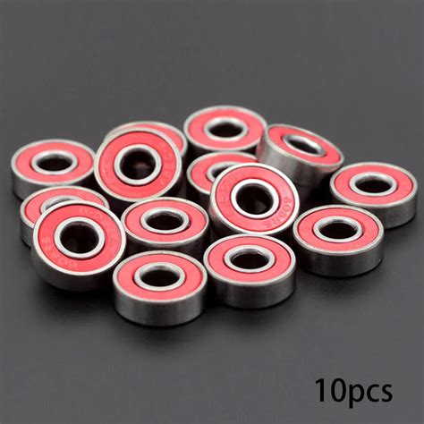 10Pcs Skateboard Wheel Steel Bearing Longboard 608zz Skate Roller