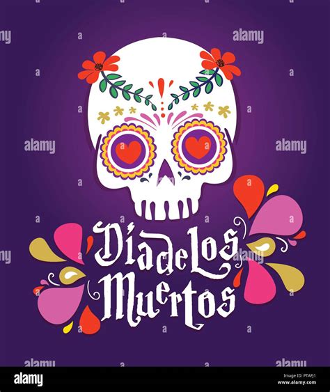 Día de Muertos en México diseño de póster ilustración vectorial Imagen