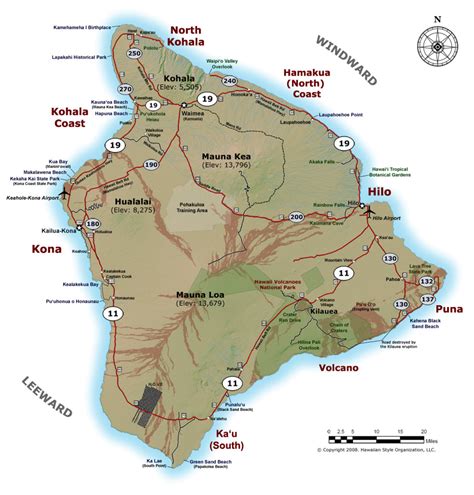 Map Of Hawaii Islands Printable