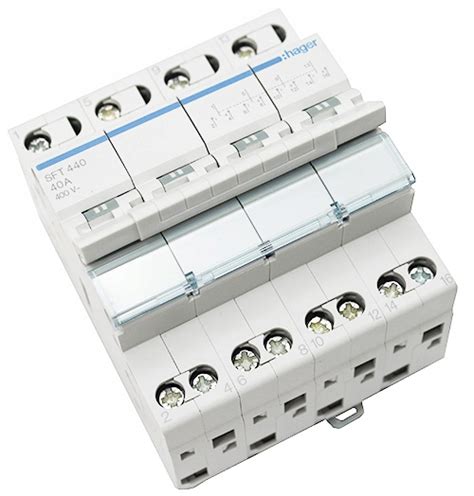 HAGER SFT440 PRZEŁĄCZNIK WYBORU 1-0-2 SIEĆ-AGREGAT - 7413648105 ...