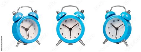 blue alarm clock isolated Stock Photo | Adobe Stock