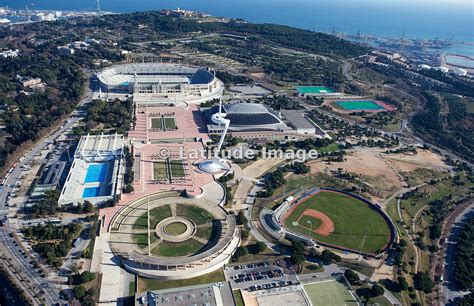 Latitude Image Montjuic Olympic Stadium Barcelona Aerial Photo