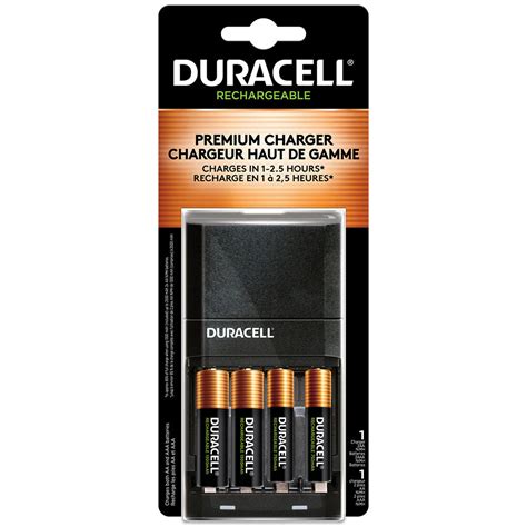 Duracell Battery Charger Ion Speed 4000 With 2aa And 2aaa Rechargeable Batteries Staples Ca