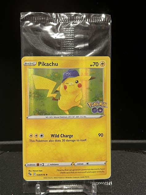 Pikachu 028 078 Pokemon GO Holo Rare Pokemon Card Promo Sealed New