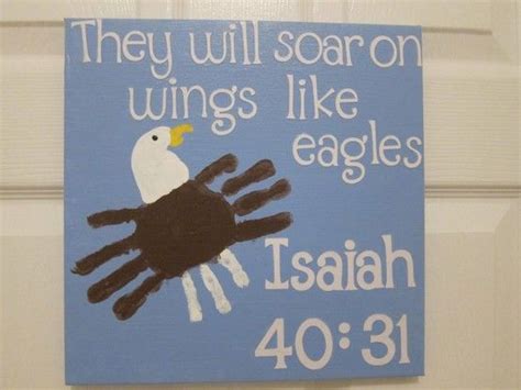 Eagle Handprint Craft Isaiah But Those Who Trust In The Lord