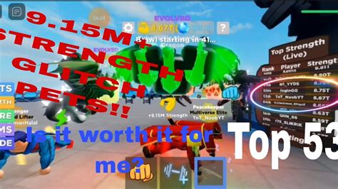 Using Million Glitch Pets In Muscle Legend Roblox Youtube