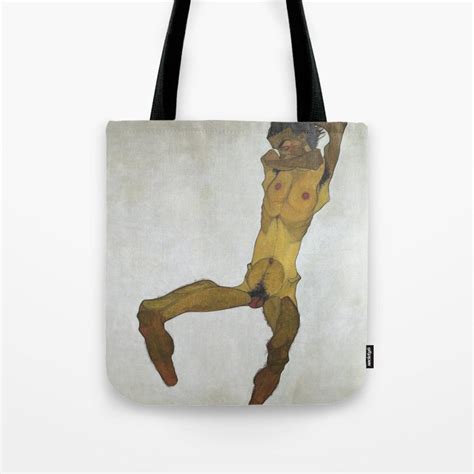 Egon Schiele Seated Male Nude Self Portrait 1910 Tote Bag By